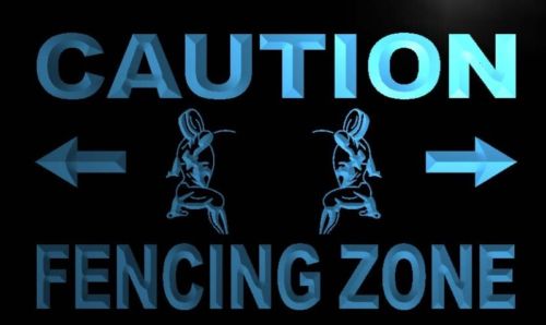 Caution Fencing Zone Neon Light Sign